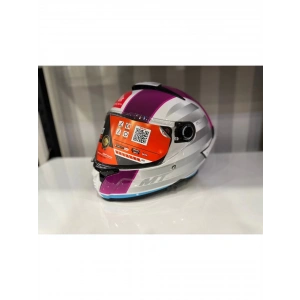 Mt Helmets Kask Mt Thunder 4 Sv Tears C8 Parlak Inci Beyaz/Pembe