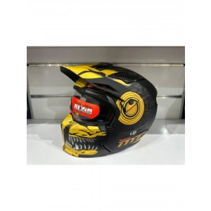 Mt Helmets Kask Streetfıghter Sv Aztec B3 Mat Siyah/sarı
