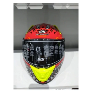 MTS Kask Mts Pro 801 Demon Güneş Gözlüklü Kırmız/sarı
