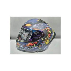 MTS Kask Mts Pro 801 Zombi Güneş Gözlüklü Orange/blue