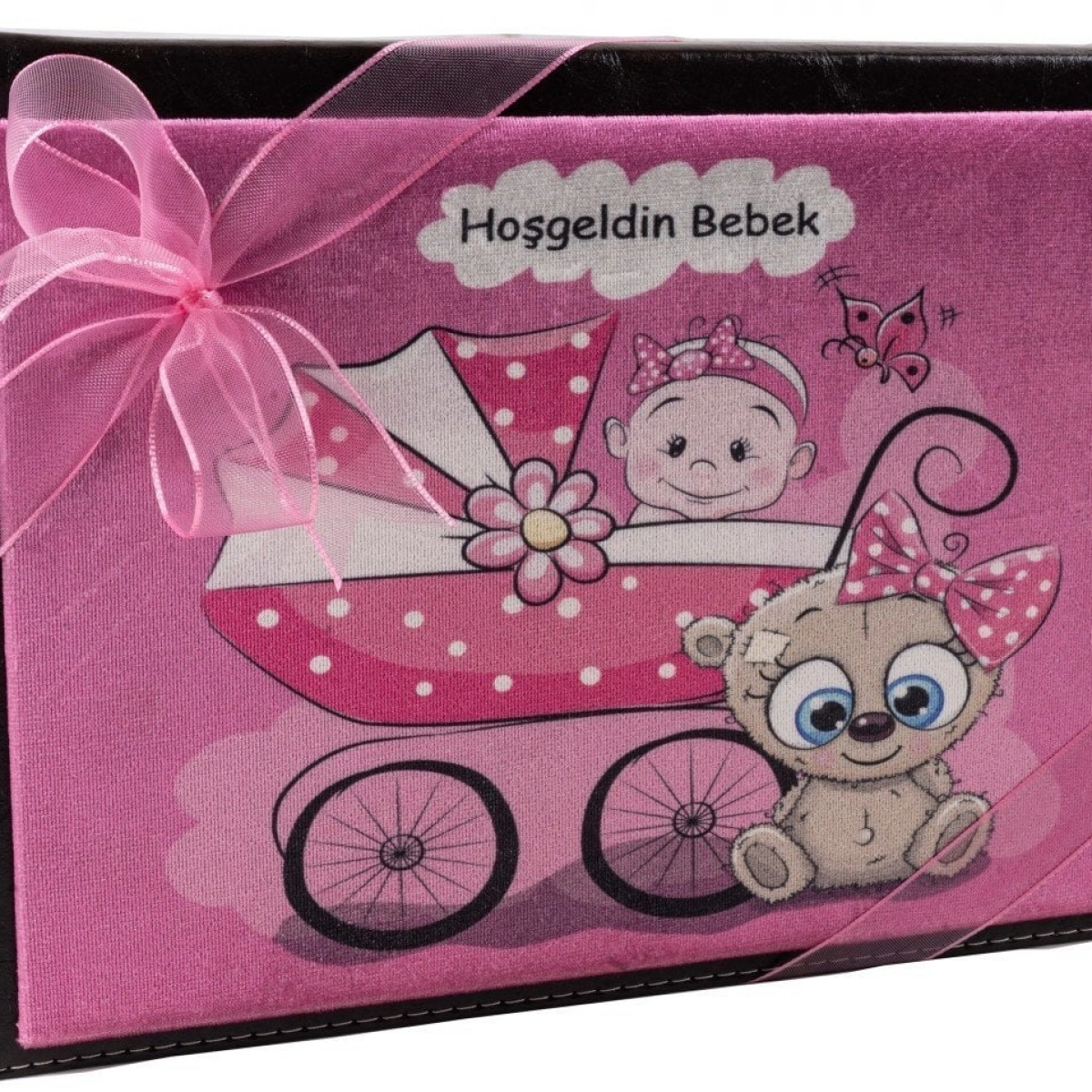 Hoşgeldin Bebek Kutu ve Çikolata (Pembe)