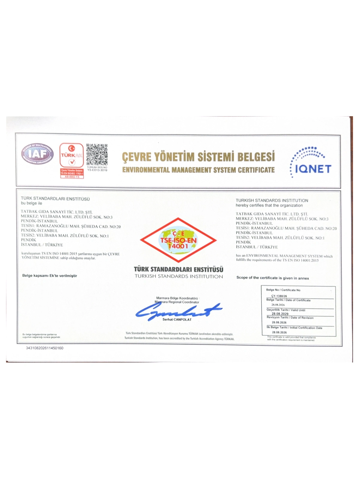 Çevre Yönetim Sistemi