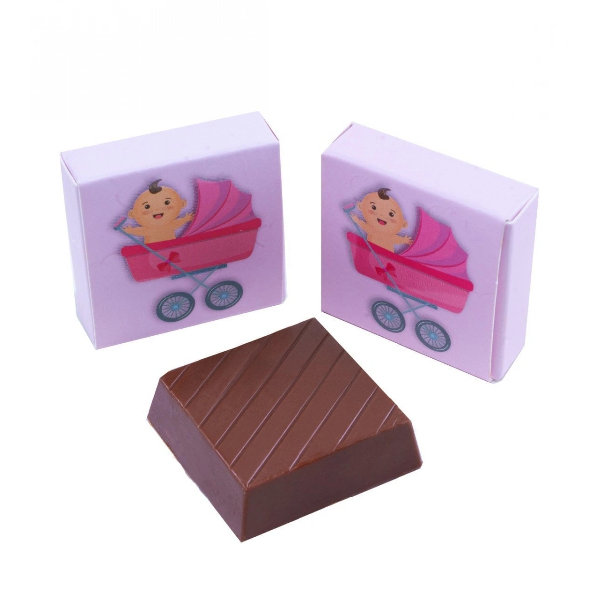 Hoşgeldin Bebek Kutu ve Çikolata (Pembe)