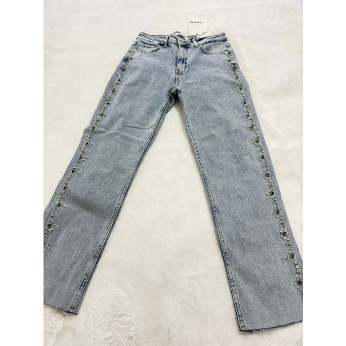 Serpme Taşlı Kot Pantolon