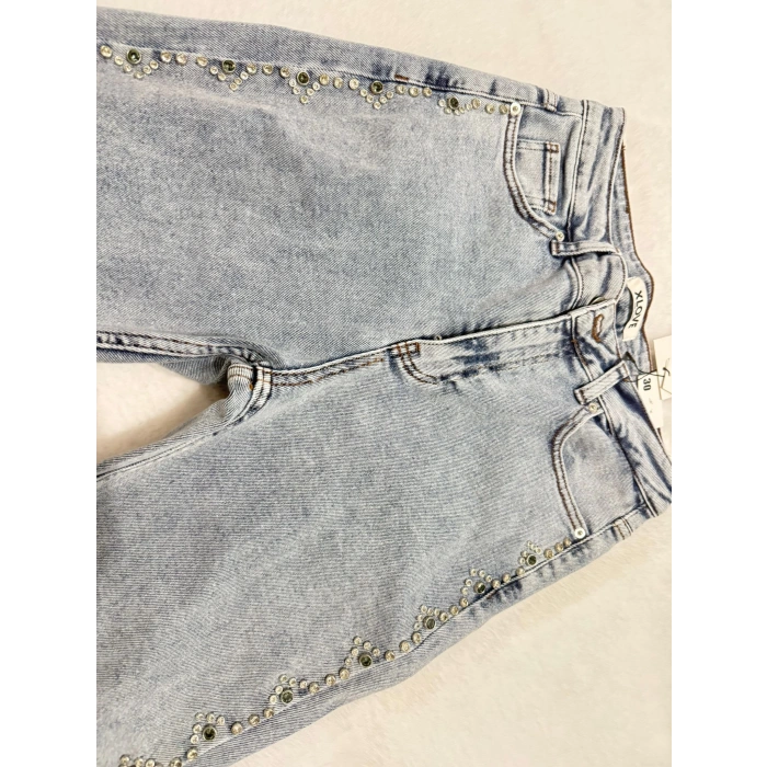 Serpme Taşlı Kot Pantolon