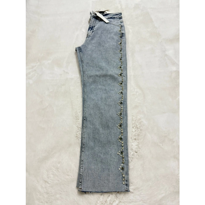 Serpme Taşlı Kot Pantolon