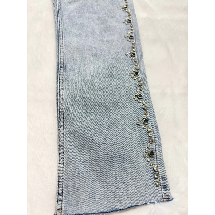 Serpme Taşlı Kot Pantolon