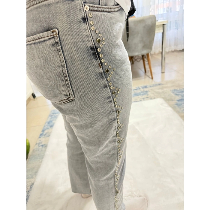 Serpme Taşlı Kot Pantolon