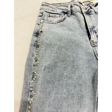 Serpme Taşlı Kot Pantolon