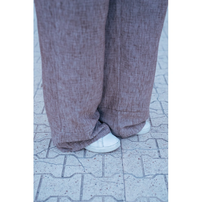 Bağlama Detaylı Bohem Keten Takım