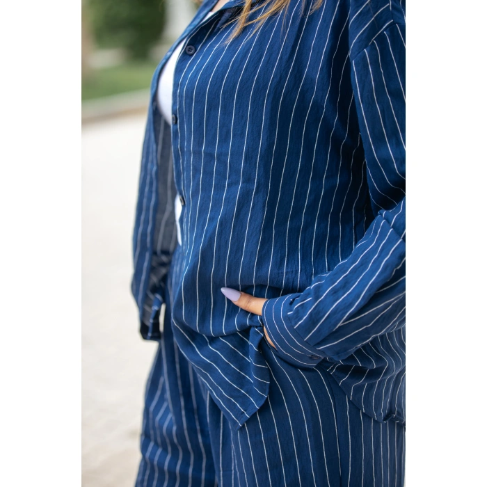 Elis Lunera Çizgili Mavi Takım