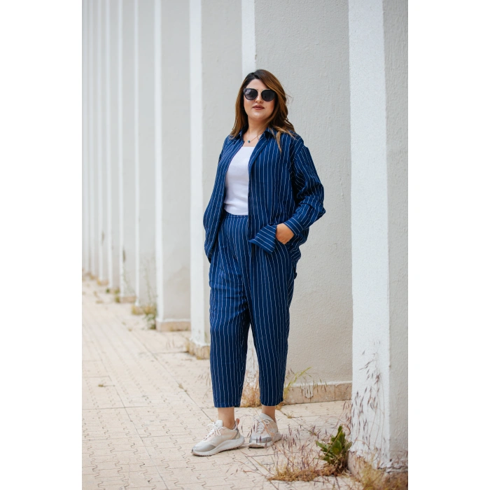 Elis Lunera Çizgili Mavi Takım