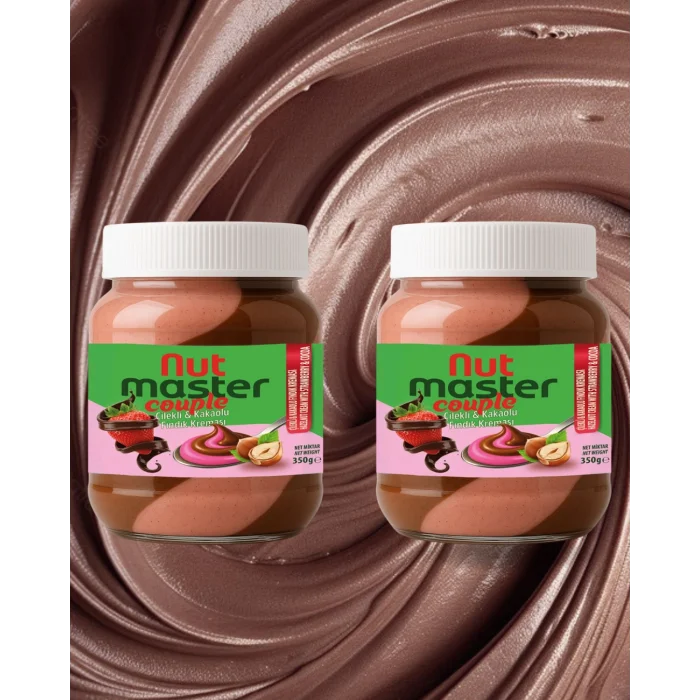 Nut Master Couple Çilekli & Kakaolu Fındık Kreması 350 gr 1+1