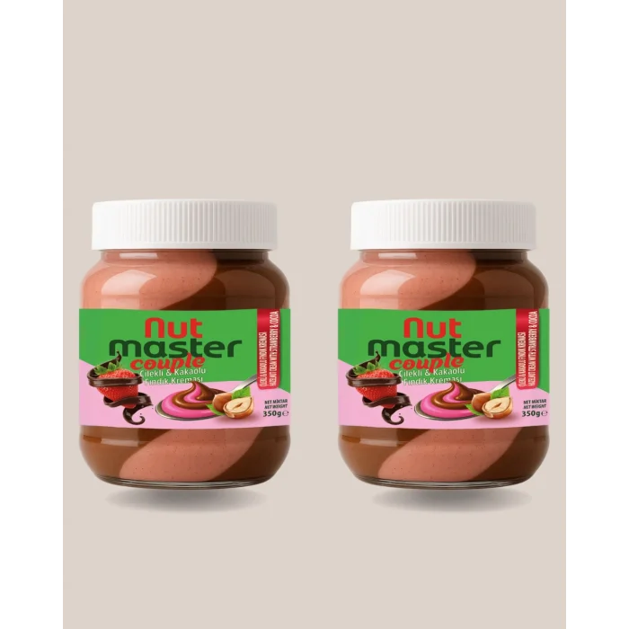 Nut Master Couple Çilekli & Kakaolu Fındık Kreması 350 gr 1+1