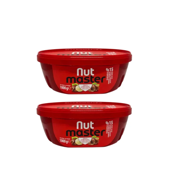 Nut Master Kakaolu Fındık Ezmesi 1000 Gr Kase (%15 Fındık) 1+1