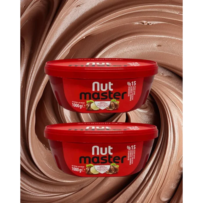 Nut Master Kakaolu Fındık Ezmesi 1000 Gr Kase (%15 Fındık) 1+1