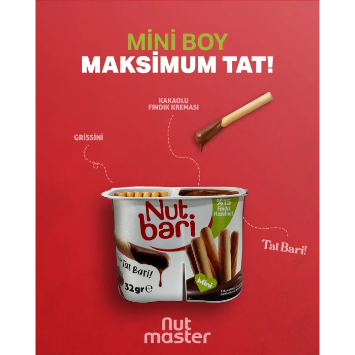 Nut Bari Kakaolu Fındık Kreması & Grissini 32 Gr