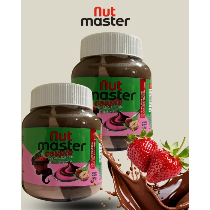 Nut Master Couple Çilekli & Kakaolu Fındık Kreması 350 gr 1+1