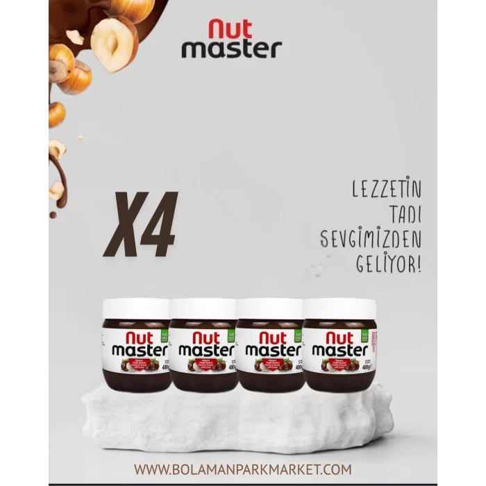 Nut Master Kakaolu Fındık Kreması (400 GR X 4)