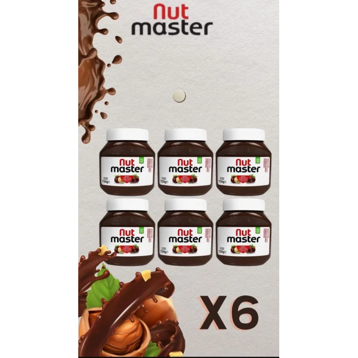Nut Master Kakaolu Fındık Kreması 720 gr X 6 (KOLİ)