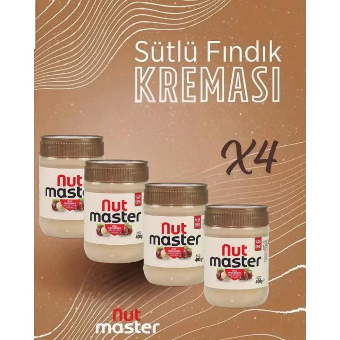 Nut Master Sütlü Fındık Kreması (400 Gr X 4)