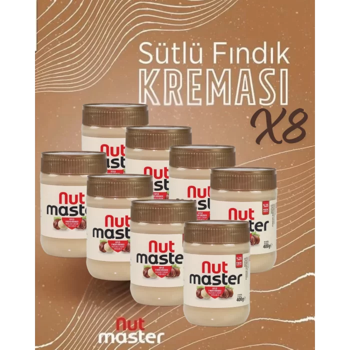 Nut Master Sütlü Fındık Kreması 400 gr x 8 (KOLİ)