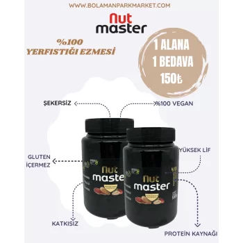 Nut Master % 100 Yer Fıstığı Ezmesi 1000 gr (1+1)