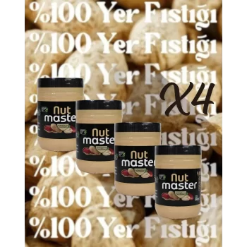 Nut Master % 100 Yer Fıstığı Ezmesi (360 Gr x 4)