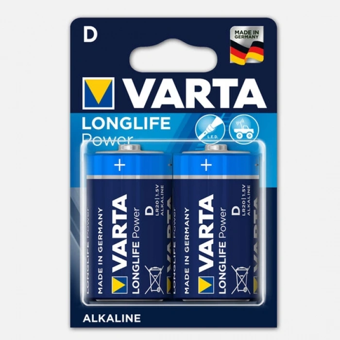 Varta Longlife Power  2 D Alkalin Pil