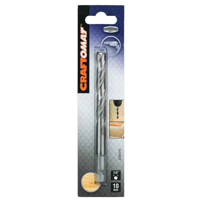 Craftomat 10 mm 1/4 Hex Ahşap Matkap Ucu