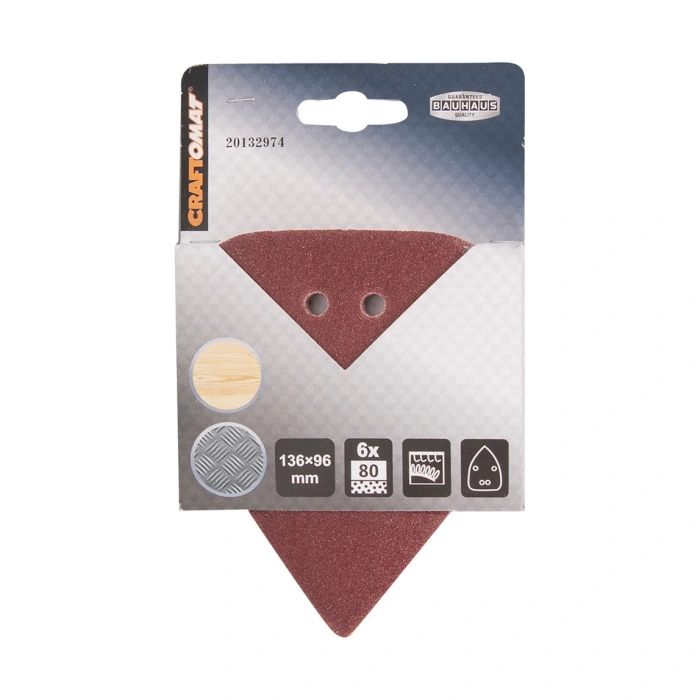 Craftomat K80 6x80 Üçgen Zımpara Tabanı