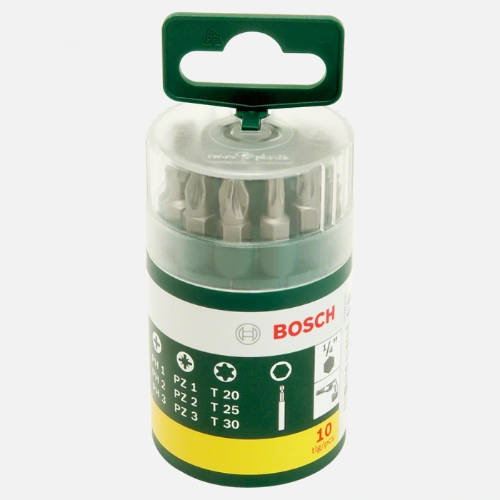 Bosch 10 Parça Vidalama Ucu Seti (PH+PZ+T)
