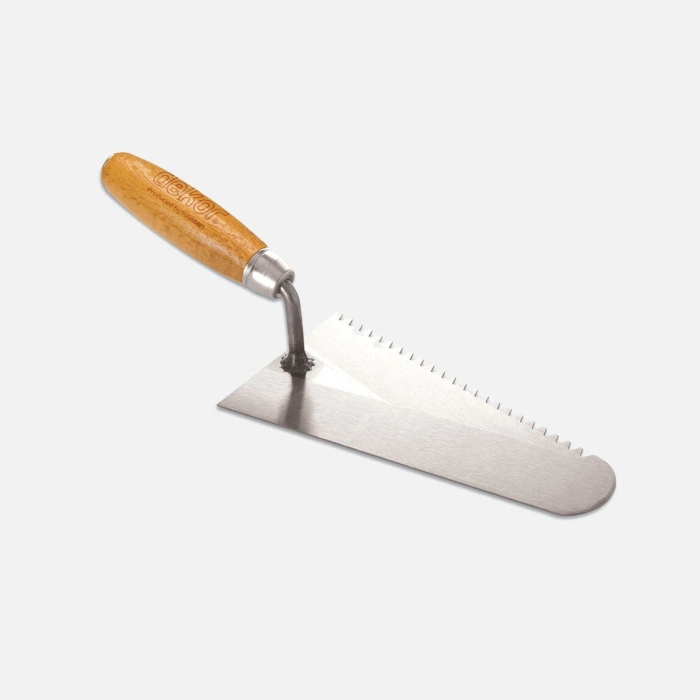 Dekor Beyaz Tuğla Malası 22 cm Ahşap  Sap