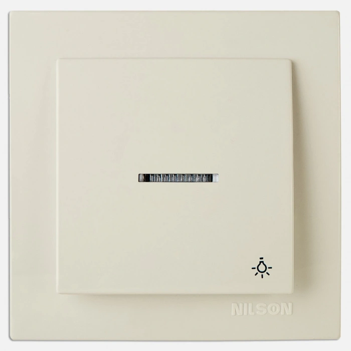 Nilson Ekotouran Bej Işıklı Lıght Anahtar