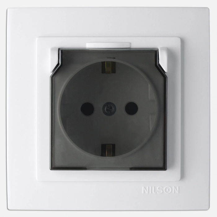 Nilson Ekotouran Beyaz Kapaklı Topraklı Priz