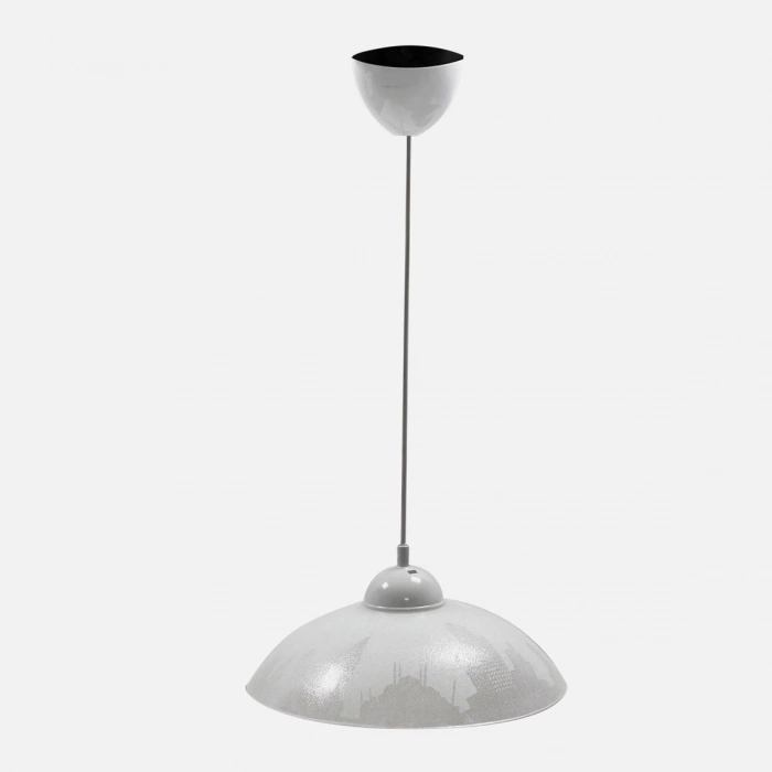 Nilson Metal E27 Duy Yuvarlak Tekli Modern Sarkıt Beyaz