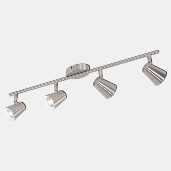 Eglo Travale 3.3 W Ledli GU10 Duy Yuvarlak Sıvaüstü Spot 4 Adet Gümüş