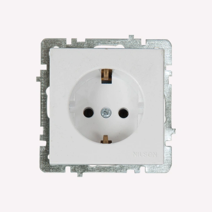 Nilson Touran Serisi Topraklı Priz Beyaz