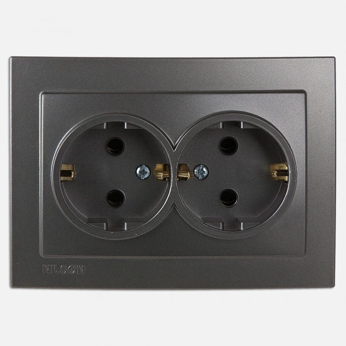 Nilson Ekotouran Füme 2li Topraklı Priz