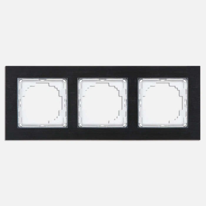 Nilson Siyah Alüminyum 3lü Çerçeve