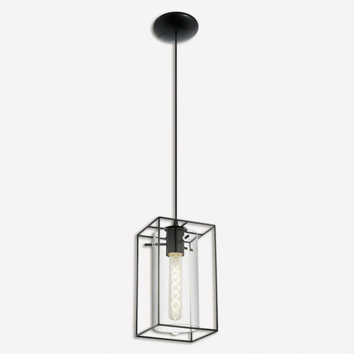 Eglo Loncino Çelik Yuvarlak Tekli Modern Sarkıt Siyah