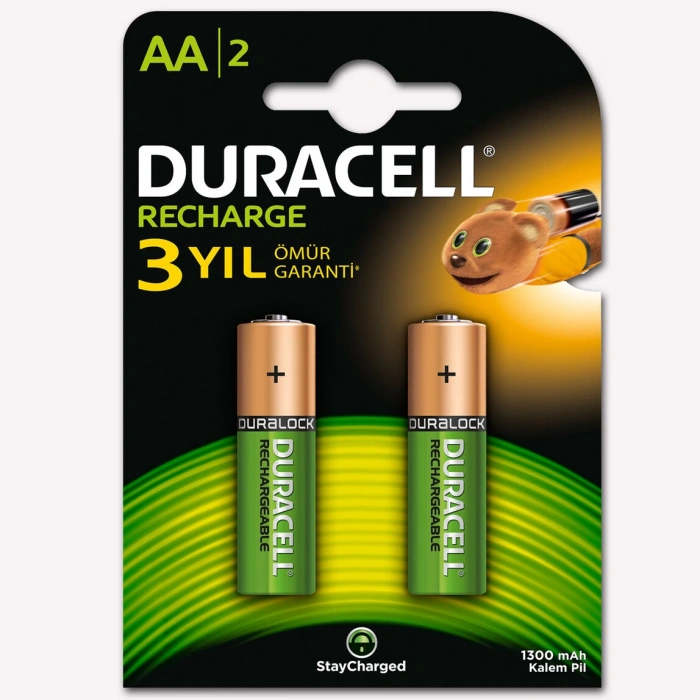 Duracell Şarj Edilebilir Pil 2li AA 1300 Mah