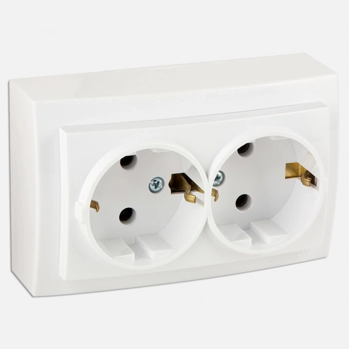 Nilson Themıs Beyaz 2 Lı Topraklı Prız