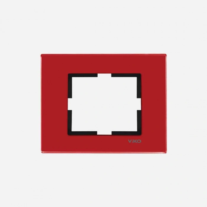 Viko Novella Cam Düz Bordo Üçlü Çerçeve VK