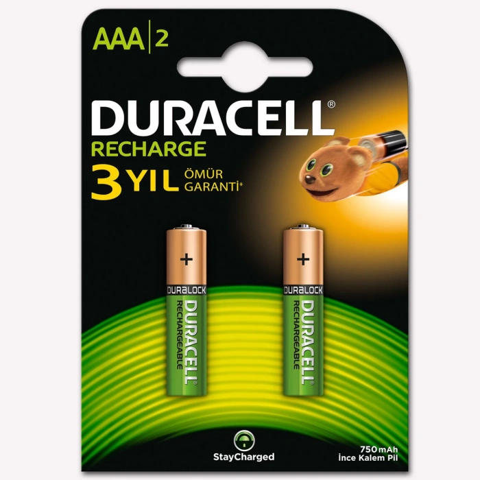 Duracell Şarj Edilebilir Pil 2li AAA 750 Mah