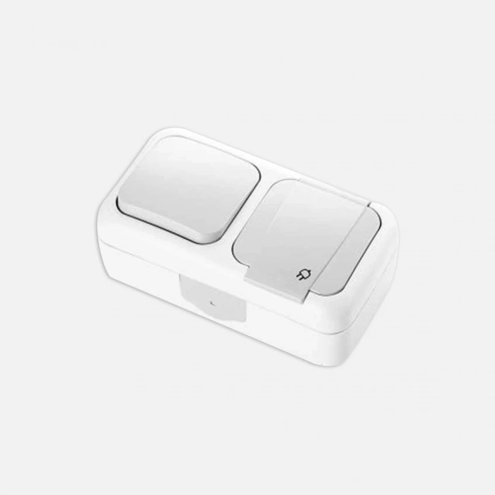 Viko Palmiye Beyaz Anahtar+Topraklı Priz