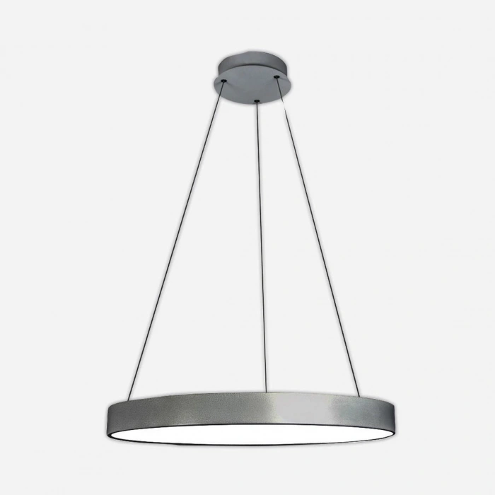 Dlc Profil Led Davul 3000K Plastik Yuvarlak Tekli Modern Ledli Sarkıt Antrasit 3000K