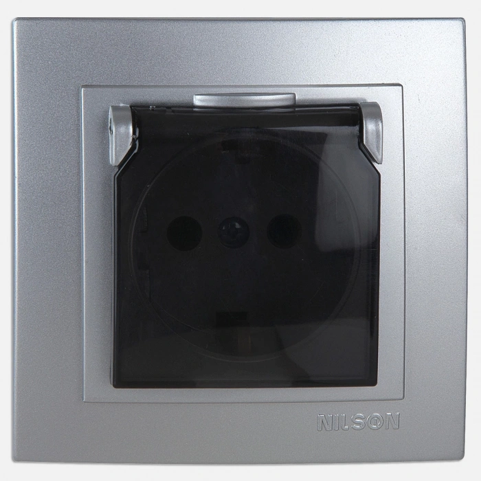Nilson Ekotouran Gümüş Kapaklı Topraklı Priz