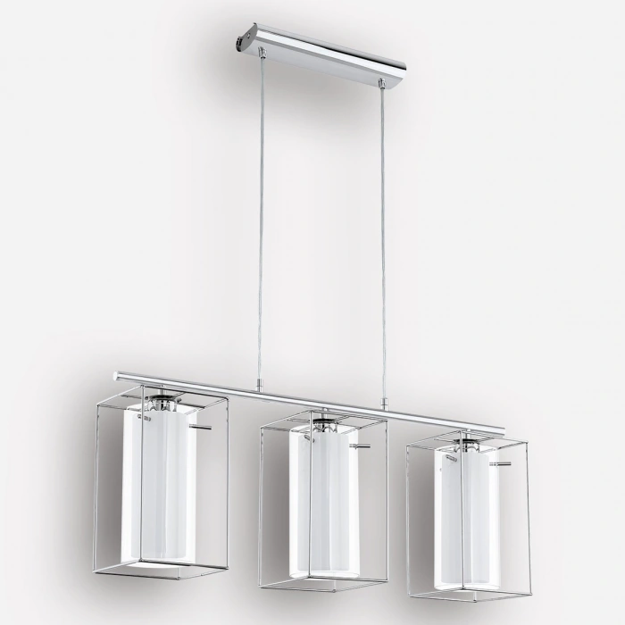 Eglo Loncino Çelik Dikdörtgen 3lü Modern Sarkıt Krom