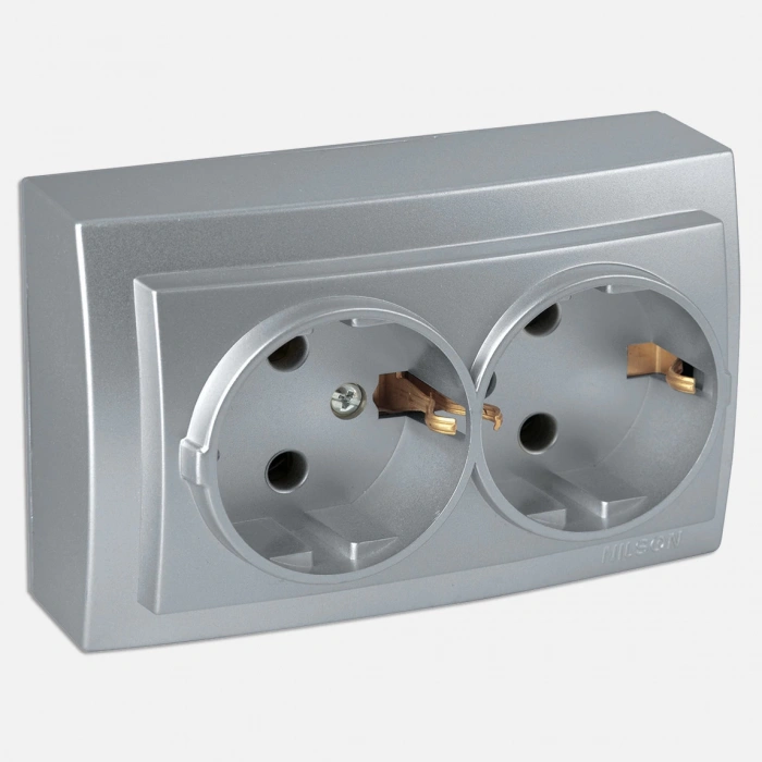 Nilson Themıs Gumus 2 Lı Topraklı Prız